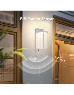 Lustrlach Aplique de Pared LED con Sensor de Movimiento 38cm IP54 2