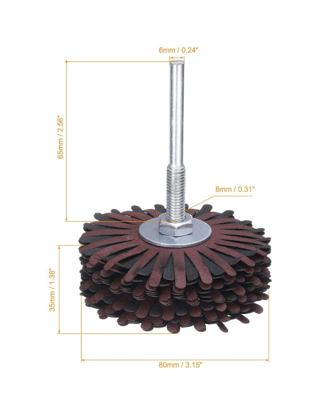 Rueda de Lija Abrasiva uxcell 80mm 240 Grano para Madera - 2 Pcs Rueda de Lija Abrasiva uxcell 80mm 240 Grano para Madera - 2 Pcs