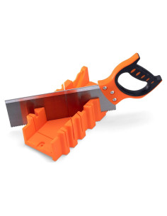 Caja de Inglete Navaris con Sierra de Mano 30cm para Carpintería