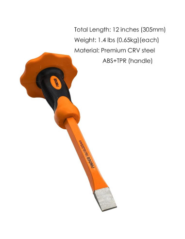 Cincel Plano Finder 30.5 cm Acero CRV con Protector de Mano