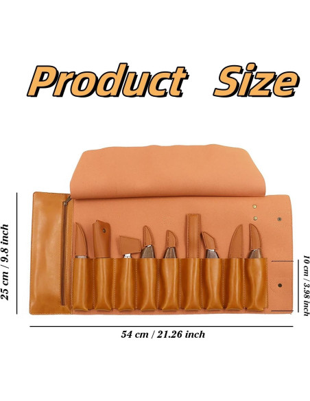 Kit de Tallado en Madera WGLILO 16 Piezas con Estuche de Cuero Kit de Tallado en Madera WGLILO 16 Piezas con Estuche de Cuero