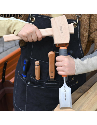 Juego de Cinceles de Madera GREBSTK 5 Piezas - Acero Cr-V