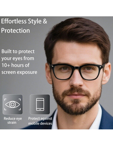 Gafas de Luz Azul 2 Pcs para Hombre y Mujer, Protección UV