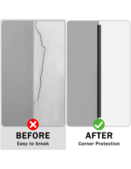 Protectores de Esquinas de Aluminio Fengone 35 x 2.03 cm - Paquete de 3 Protectores de Esquinas de Aluminio Fengone 35 x 2.03 cm - Paquete de 3
