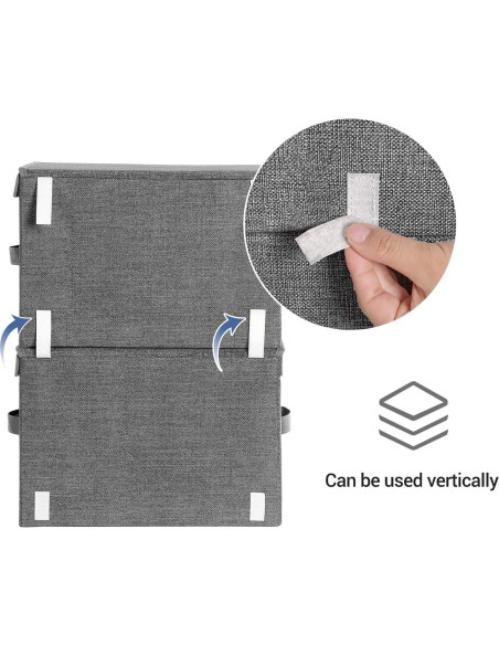 Cajas de Almacenamiento Apilables SONGMICS 2 Unidades Gris Cajas de Almacenamiento Apilables SONGMICS 2 Unidades Gris