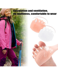 Separadores de Dedos de Silicona BOXOB - 4 Piezas Transpirables 2