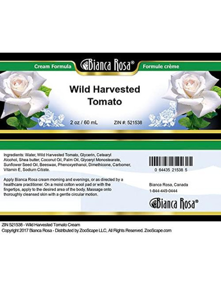 Crema de Tomate Cosechado Silvestre Bianca Rosa 56.7 g Crema de Tomate Cosechado Silvestre Bianca Rosa 56.7 g