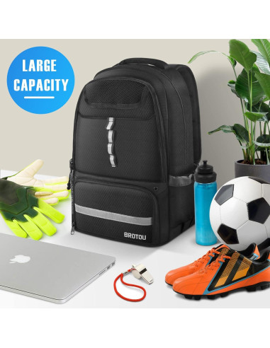 Mochila Deportiva BROTOU Basketbk02 35L con Compartimentos