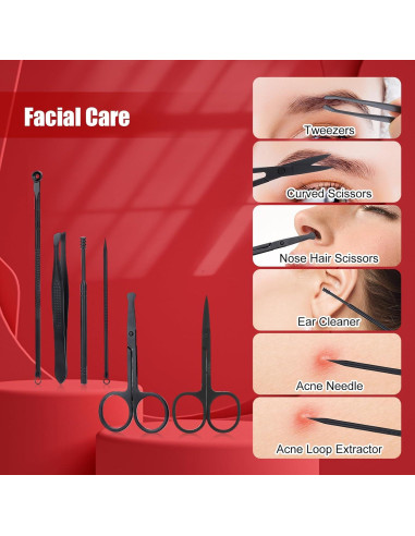 Juego de Manicura y Pedicura LifHap - 18 Piezas Acero Inoxidable