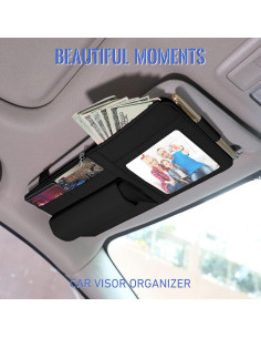 Organizador de Visera de Coche CharlesKeith - Negro con Marco de Fotos 2