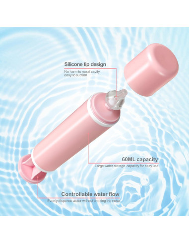 Aspirador Nasal Manual Elfzone - 2 Piezas - Portátil Azul