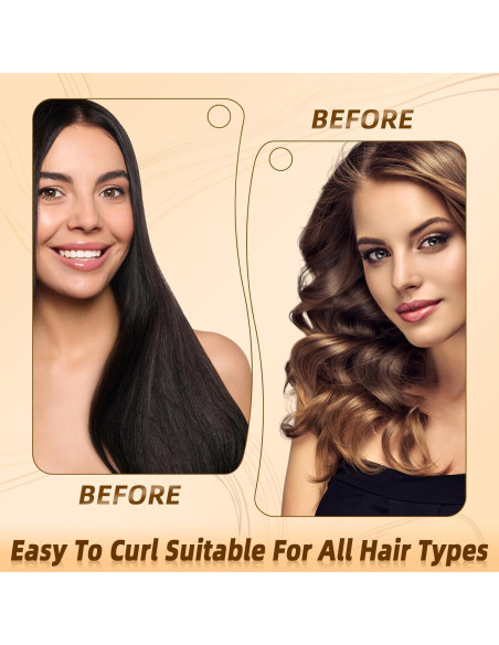 Rulos de Pelo Sin Calor Luckybear Jumbo 3pcs Caqui Rulos de Pelo Sin Calor Luckybear Jumbo 3pcs Caqui
