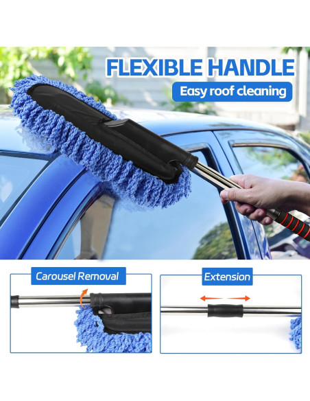 Juego de Plumeros para Auto Wuyaoyao - 2 Piezas Microfibra Juego de Plumeros para Auto Wuyaoyao - 2 Piezas Microfibra