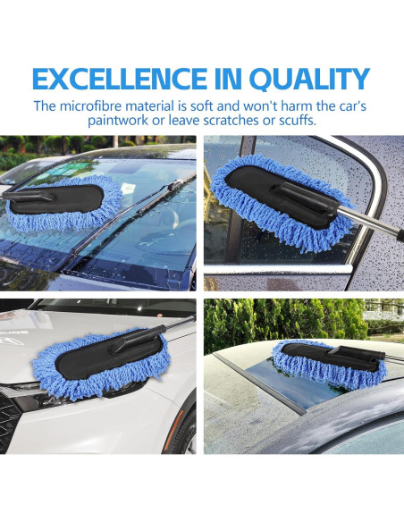 Juego de Plumeros para Auto Wuyaoyao - 2 Piezas Microfibra Juego de Plumeros para Auto Wuyaoyao - 2 Piezas Microfibra