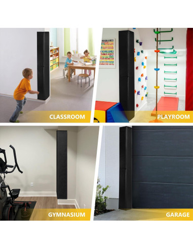 Protectores de Esquinas de Pared PHENEPUS 1.52m Negro