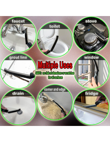 Cepillo de limpieza HIFUOKI para lechada y rincones 3 unidades Cepillo de limpieza HIFUOKI para lechada y rincones 3 unidades