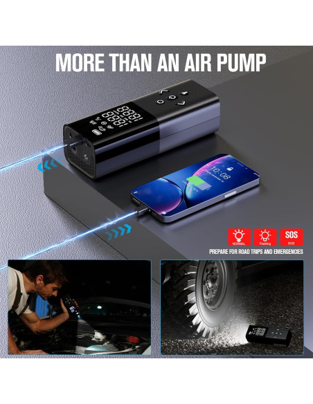 Compresor de Aire Portátil GOOLOO AP150 150 PSI Inalámbrico Compresor de Aire Portátil GOOLOO AP150 150 PSI Inalámbrico