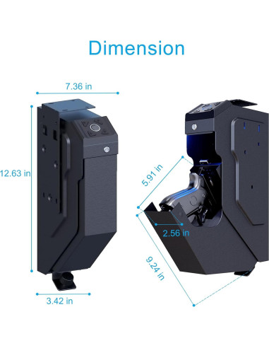 Caja Fuerte Biométrica VERPROOF VE12 para Pistolas 34x19cm