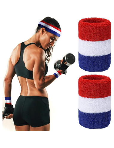 Muñequera Deportiva Yolev Absorbente de Sudor 2 Pcs