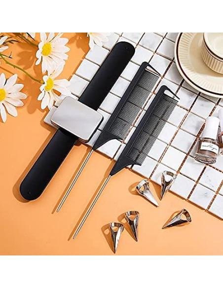 Kit de Herramientas de Peluquería Patelai - 10 Anillos y 3 Peines Kit de Herramientas de Peluquería Patelai - 10 Anillos y 3 Peines
