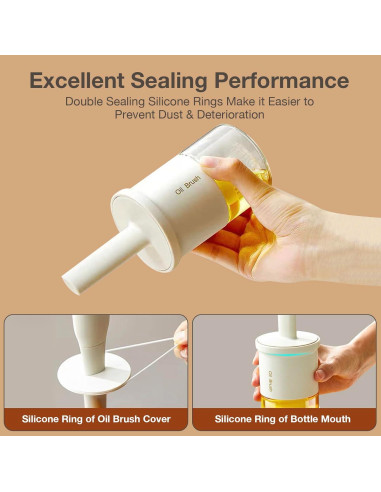 Dispensador de Aceite YARRAMATE 300ml con Brocha Silicona