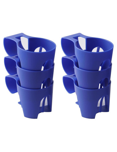 Soporte para vasos TonGass azul para piscinas elevadas - paquete de 6