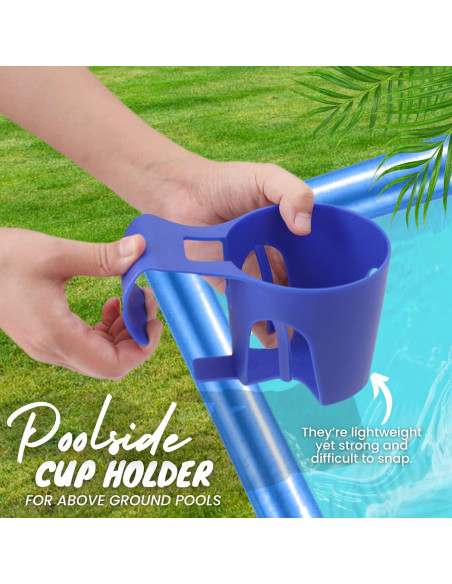 Soporte para vasos TonGass azul para piscinas elevadas - paquete de 6 Soporte para vasos TonGass azul para piscinas elevadas - paquete de 6