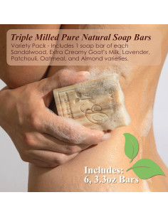 Paquete de Jabón BELA Milled Triple 6 Barras 3.3 Oz Orgánico 2