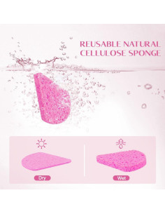 Esponjas Faciales Comprimidas UNIMADE 120 Unidades Rosa 2