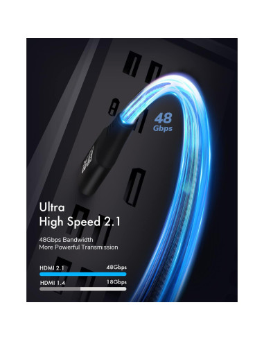 Cable HDMI 2.1 KELink 30.48cm Ultra Alta Velocidad 4K 8K