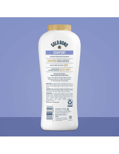 Polvo Corporal Gold Bond Comfort 283.5 g Sin Talco Aloe Manzanilla