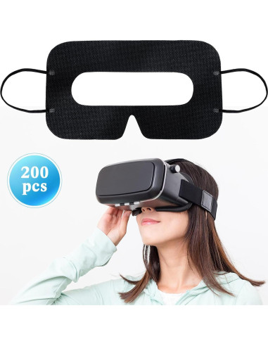 Mascarillas Desechables para VR Treela 200 Pcs 20x10 cm Negro