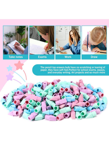 Borradores de Goma PRALB 400PCS en Colores Variados