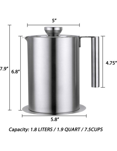 Contenedor de Aceite Sumerflos 1.8L con Colador de Acero Inoxidable