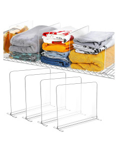Organizador de Closet Acrílico Ourhom 4 Piezas 22.4cm