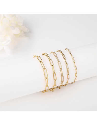 Cadena de Collar de 5 Metros Andblue Acero Inoxidable Oro