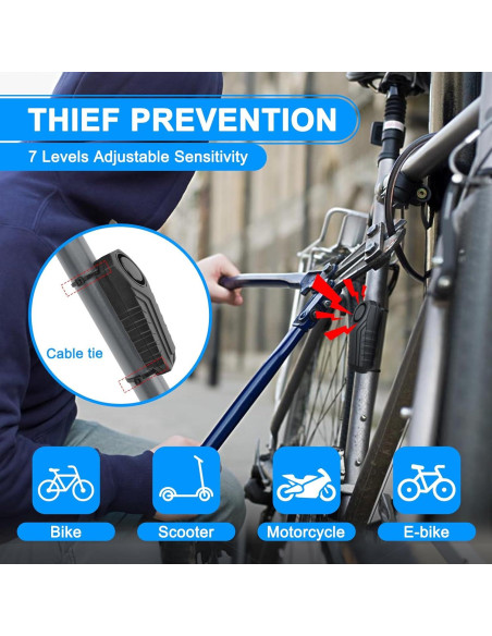 Alarma Antirrobo Cruxer para Bicicleta y Motocicleta 110dB Alarma Antirrobo Cruxer para Bicicleta y Motocicleta 110dB