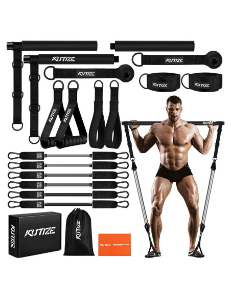 Kit de Bar Pilates KUTIZE 270LBS con Bandas de Resistencia Kit de Bar Pilates KUTIZE 270LBS con Bandas de Resistencia