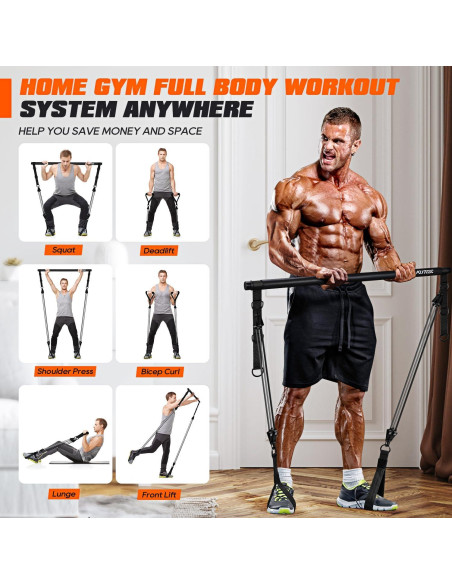 Kit de Bar Pilates KUTIZE 270LBS con Bandas de Resistencia Kit de Bar Pilates KUTIZE 270LBS con Bandas de Resistencia