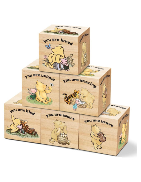 6 Bloques Decorativos de Madera Winnie the Pooh - Tillfuru 6 Bloques Decorativos de Madera Winnie the Pooh - Tillfuru