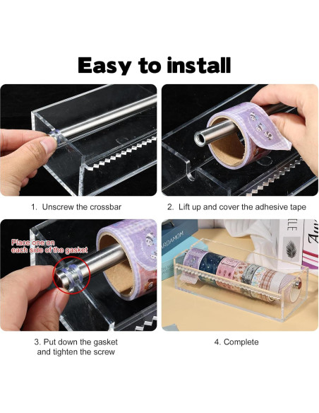 Dispensador de Cinta Washi Acrílico Rainmae Organizador 11 Rollos Dispensador de Cinta Washi Acrílico Rainmae Organizador 11 Rollos