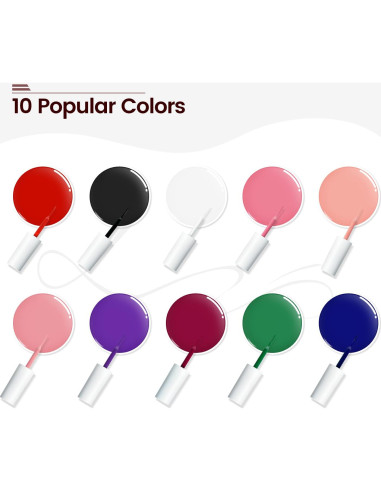 Set de 10 Lápices de Gel para Uñas JODSONE - Efecto 3D