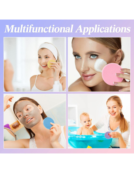 Esponjas Faciales Comprimidas Nuogo 480 Piezas PVA Multi Color Esponjas Faciales Comprimidas Nuogo 480 Piezas PVA Multi Color