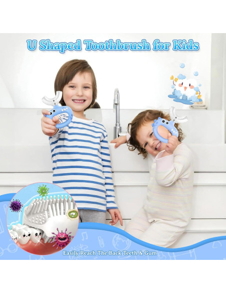 Cepillo de Dientes Infantil U Guía 360 Silicona Suave 2 Unidades Cepillo de Dientes Infantil U Guía 360 Silicona Suave 2 Unidades