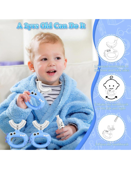 Cepillo de Dientes Infantil U Guía 360 Silicona Suave 2 Unidades Cepillo de Dientes Infantil U Guía 360 Silicona Suave 2 Unidades