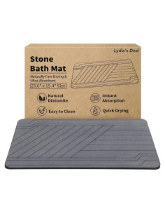 Alfombra de Baño Antideslizante Lydia 60x39 cm Gris