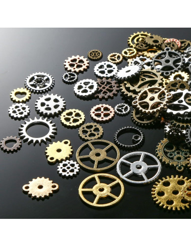 Colgantes de Engranaje Steampunk BigOtters 200g - Mezcla de Colores