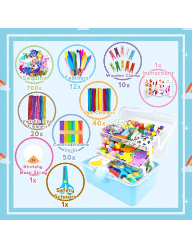 Kit de Manualidades ZEIZHUBN para Niños 4-12 años - 3000 Piezas