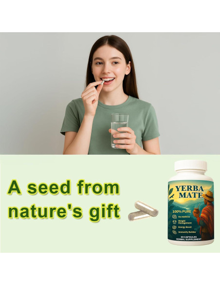 Cápsulas de Yerba Mate Wvnscl - Energía Natural 60 Unidades Cápsulas de Yerba Mate Wvnscl - Energía Natural 60 Unidades