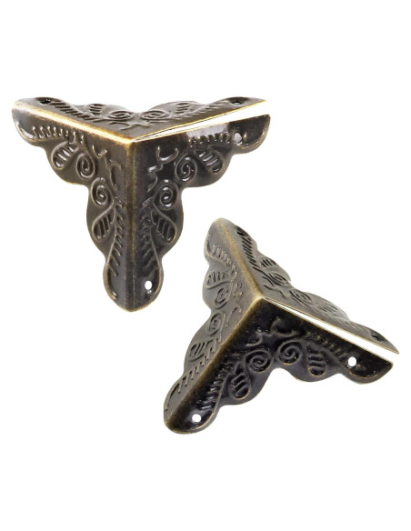 48 Protectores de Esquinas de Metal Piutouyar Bronce 2.54cm 48 Protectores de Esquinas de Metal Piutouyar Bronce 2.54cm
